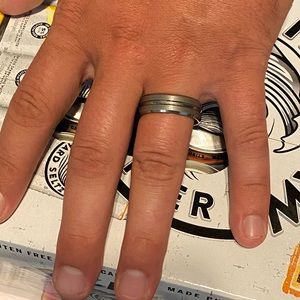 Stainless steel wedding band